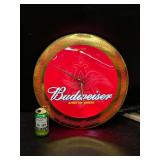 Budweiser clock with neon border