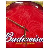 Budweiser clock with neon border