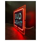 Bud Light channel lit neon sign