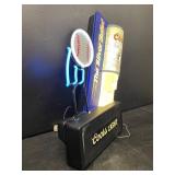 Coors Silver Bullet with baseball, neon