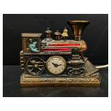 Light up train engine, locomotive clock