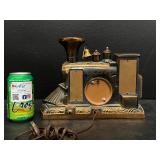 Light up train engine, locomotive clock