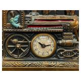 Light up train engine, locomotive clock