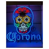 Corona Sugar Skull, Day of the Dead neon sign, NIB