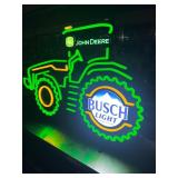 John Deere tractor, Busch Light, LED sign, NIB