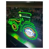 John Deere tractor, Busch Light, LED sign, NIB