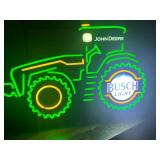 John Deere tractor, Busch Light, LED sign, NIB
