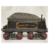 Jim Beam train cars and tracks -coal car NOT a decanter