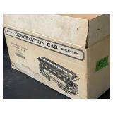 Jim Beam train cars and tracks - observation car