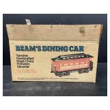 Jim Beam train cars and tracks - dining car