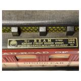 Jim Beam train cars and tracks - dining car