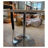 Modern Round Dining Table with 4 Black Chairs