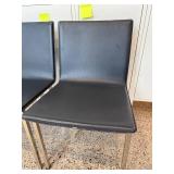 Modern Round Dining Table with 4 Black Chairs