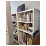 Two White 3-Shelf Bookcase Cabinet