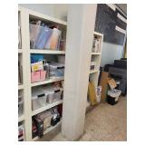 Two White 3-Shelf Bookcase Cabinet