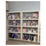 White Office Bookshelves with Adjustable Shelves - Set of 2