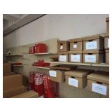 Retail Store POG Board Gondola Shelving with Pegboard and Steel Shelves