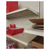 Retail Store POG Board Gondola Shelving with Pegboard and Steel Shelves
