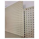 Retail Store POG Board Gondola Shelving with Pegboard and Steel Shelves