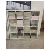White Cubby Storage Shelf with 16 Compartments