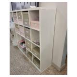 White Cubby Storage Shelf with 16 Compartments