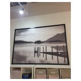 Large Framed Black and White Landscape Wall Art