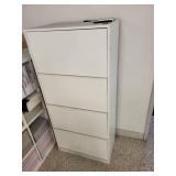 White 4-Drawer Vertical Metal Filing Cabinet