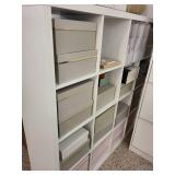 White Cubby Style Storage Shelf Unit