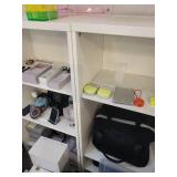 Two White Modular Storage Shelf Unit with Adjustable Shelves