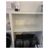 Two White Modular Storage Shelf Unit with Adjustable Shelves