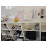 Two White Modular Storage Shelf Unit with Adjustable Shelves