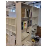 White Double-Sided Display Shelving Unit