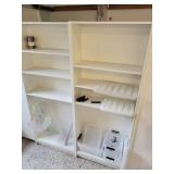 Pair of White Freestanding Bookshelves