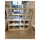 White 16-Cube Storage Shelf Unit