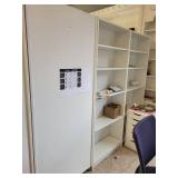 White Office Storage Shelving Unit with Adjustable Shelves