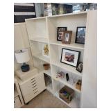 Pair of White 5-Shelf Bookcases