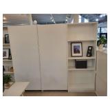 White Wood Bookshelf and Storage Unit