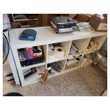 White Office Storage Shelf Unit with 8 Compartments
