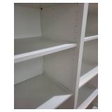 White Multi-Shelf Double Bookcase
