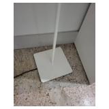 White Floor Lamp with Floral Patterned Shade