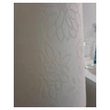 White Floor Lamp with Floral Patterned Shade