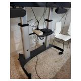 Mobile Dual Monitor Stand with Adjustable Height  - TV