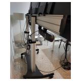 Mobile Dual Monitor Stand with Adjustable Height  - TV