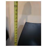 Black Modern Molded Plastic Chair with Chrome Legs