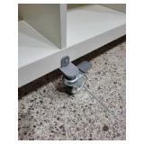 White Storage Shelf Cubby Unit with Casters
