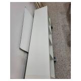 White Storage Shelf Cubby Unit with Casters
