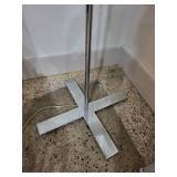 Modern Floor Lamp with Chrome Base and White Shade