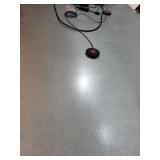 Large Rectangular Conference Table with Metal Top and White Frame