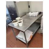 Eagle Group Stainless Steel Commercial Work Table with Lower Shelf