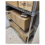 Metal Wire Storage Shelf Unit with Four Shelves